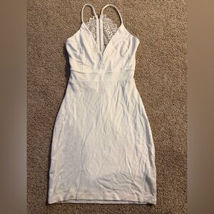 Windsor White Backless Dress with Lace Detail